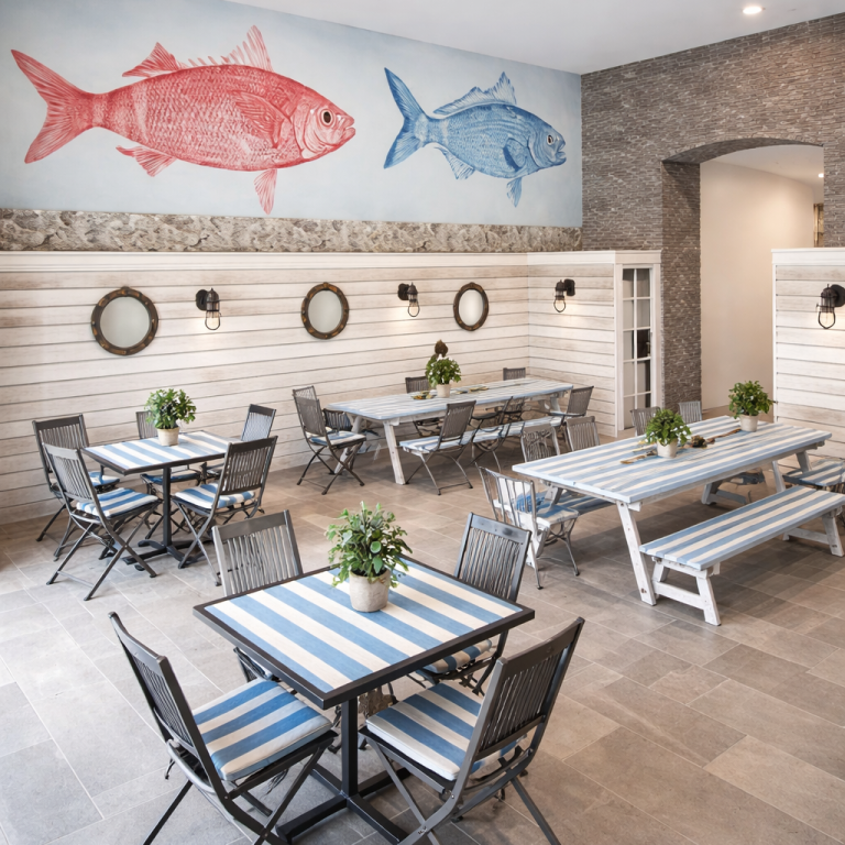 Fish and chip cafe interior Places to eat on the Albert Dock Liverpool