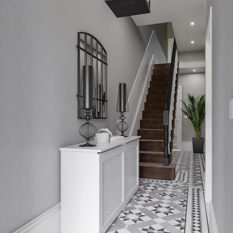 Hallway interior at HMO accommodation in Preston